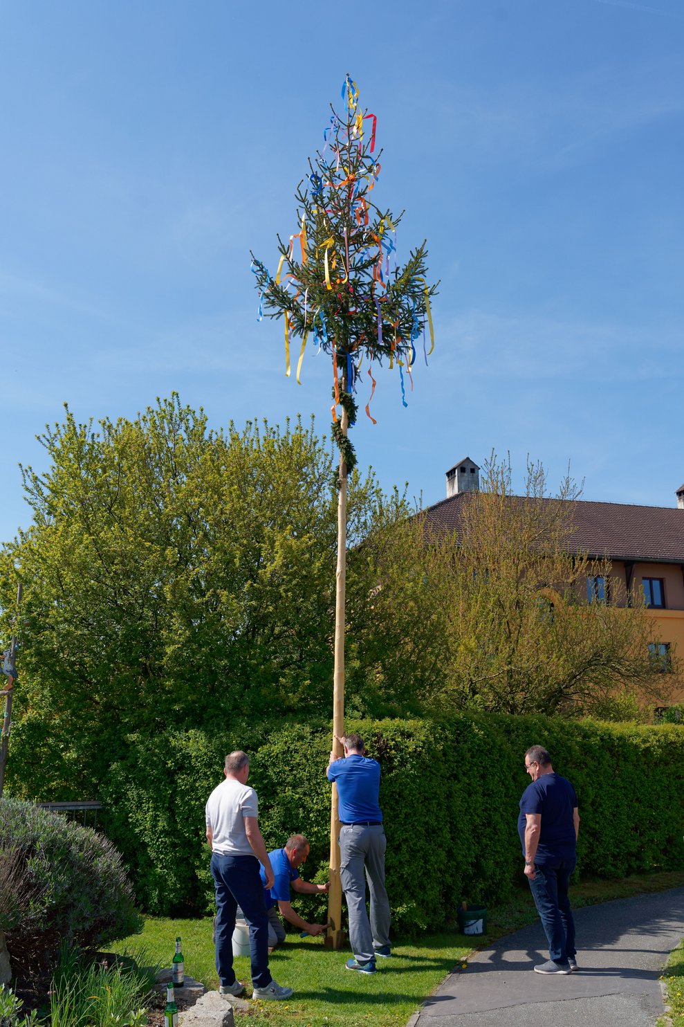Maibaum steht.