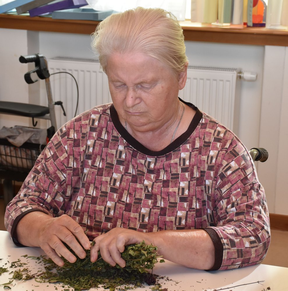 Eine Frau.