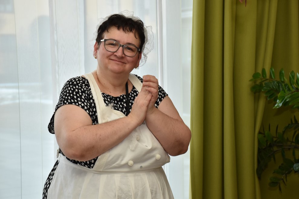 Carola Wögerer klatscht mit.