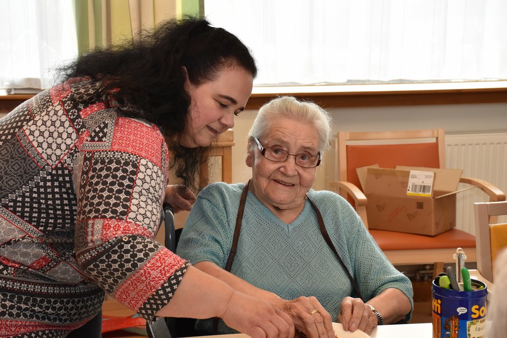 Isabella Pitsch und Frau Traxler.