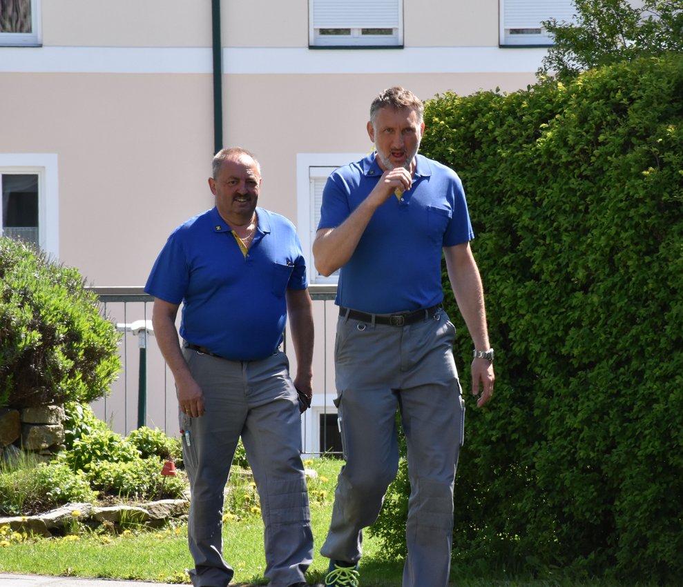 Haustechniker Jürgen Dangl und Herbert Ritter.