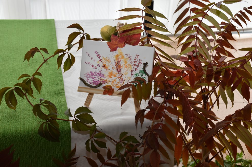 Dekoration am Altar. 