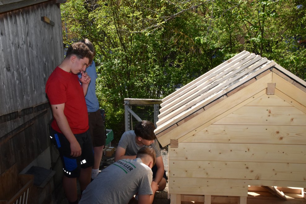 Hasenstall ist fertig.