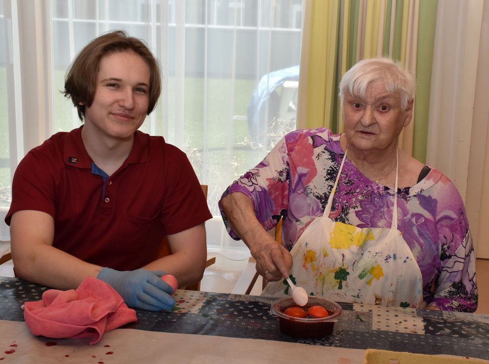 Moritz Schaefer mit Frau Widhalm.
